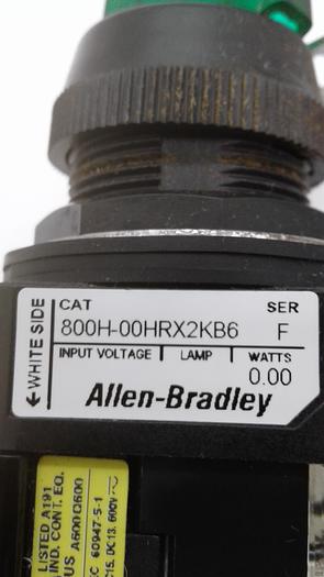 Used Allen-Bradley Control Switch 800H-00HRX2KB6 F