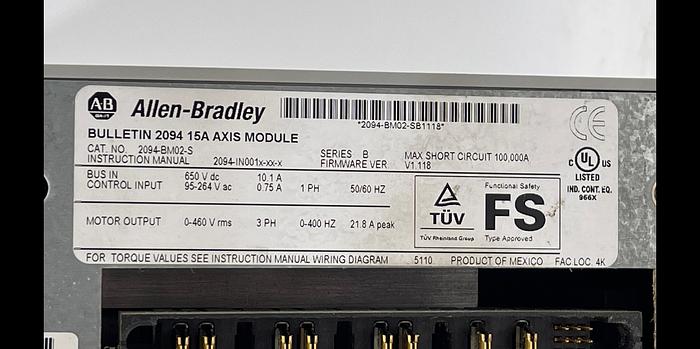 Used Allen-Bradley 2094-BM02-S Ser B 
