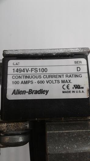 Used Allen-Bradley Continuous Current Rating 1494V-FS100 100 Amps 600 Volts