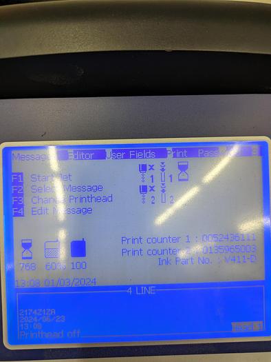 Used videojet 1610 printer