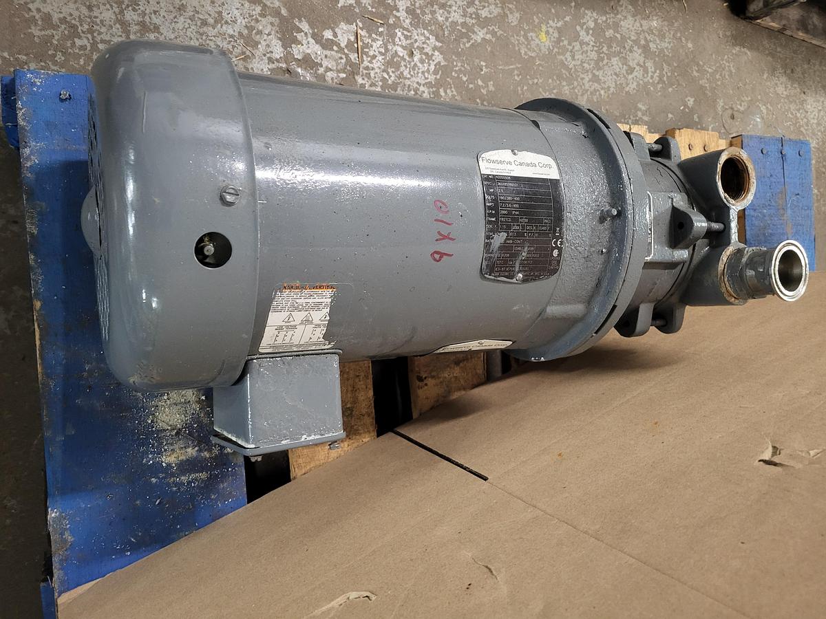 Used Flowserve motor & pump 42055508 3 HP 208-230/460 v 3500 rpm / pump: stk#10117250 / 1850842-01