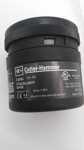 Used EATON Cutler-Hammer E26BL StackLight Base for Continuous Light