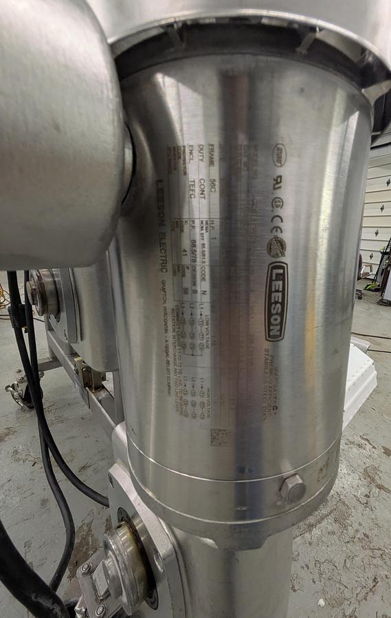 Used Friesens flattening conveyor, stainless