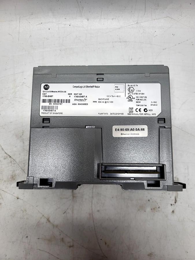 Allen-Bradley 1768-ENBT nameplate