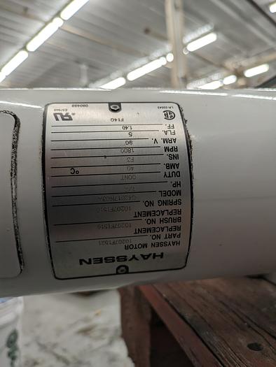 Used Hayssen 12-16 HR form and fill bagger includes DC motor and encoder 10207F1521