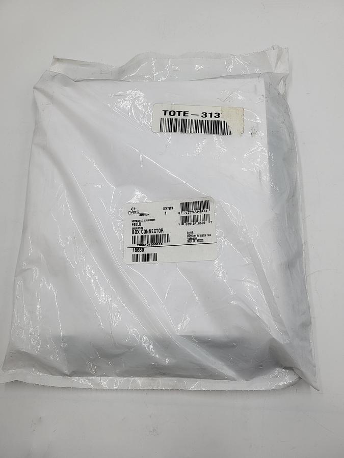 Nvent Wireway Box Connector: 6 in Wd, 6 in Ht, 7 5/8 in Lg, Steel *new in sealed bag*
