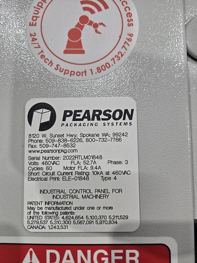 Used 2023 Pearson Complete case pack and palletizing line 2023 Never ran production ( like New)