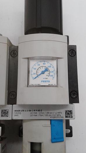 Used Festo PEV-1/4-8-0D MS6N-LFR-1/2-D6-C-R-V-AS-2