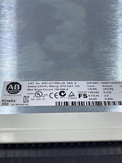 Used Allen-Bradley 2097-V31PRO-LM Ser A