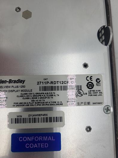 Used Allen-Bradley 2711P-RDT12CK Ser.C 2711P-RP9D Ser.A