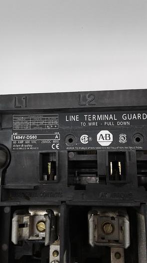 Used Allen-Bradley Line Terminal Guard 1494-0560
