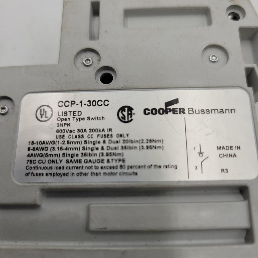Used COOPER BUSSMAN CCP-1-30CC 30AMP breaker