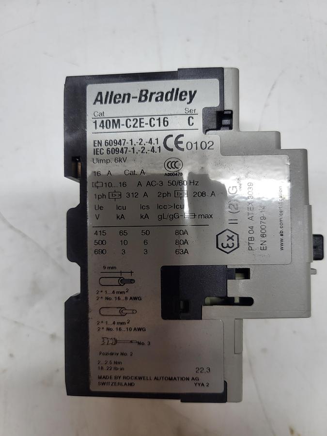 Used Allen-Bradley 140M-C2E-C16 Ser.C