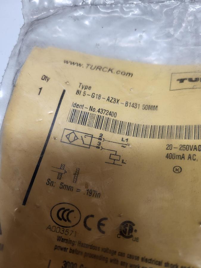 Turck BI 5-G18-AZ3X-B1431 50MM