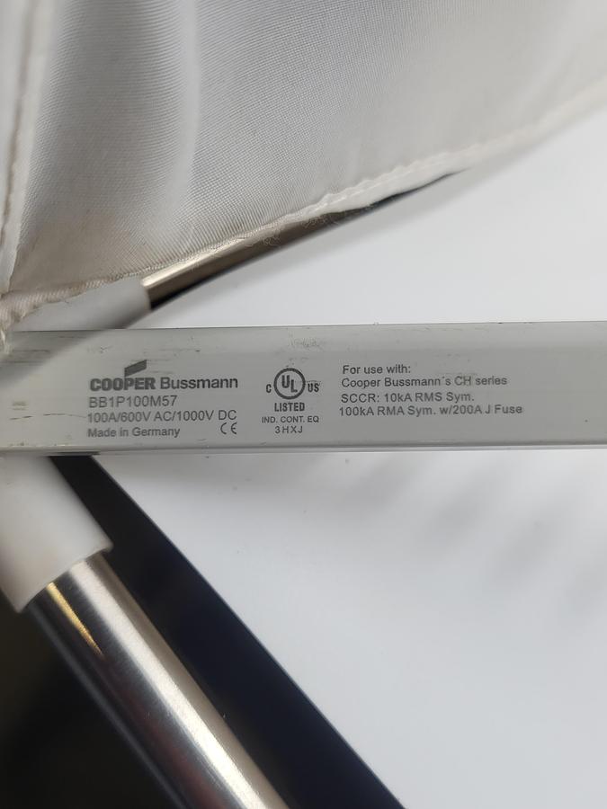 Used Cooper Bussmann Eaton BB1P100M57 Accessory,Sngl-phs 1000v DC