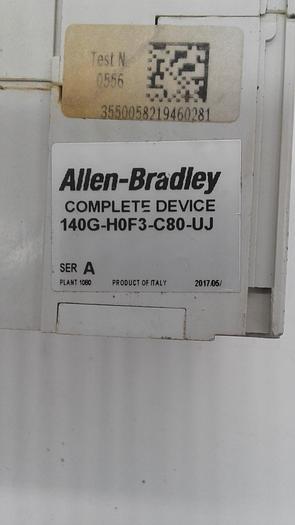 Used Allen-Bradley Complete Device On/Off Control 140G-H0F3-C80-UJ