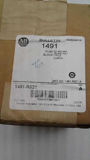 Allen-Bradley Bulletin 1491 Fuse Block 1 Pole Class R 1491-R621 A