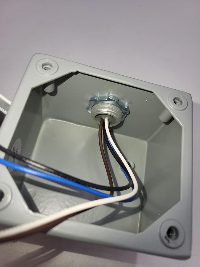 Used nVent HOFFMAN E1PBG Steel Enclosure NEMA13, IP65 & one wired Allen Bradley pushbutton 800F-N3W
