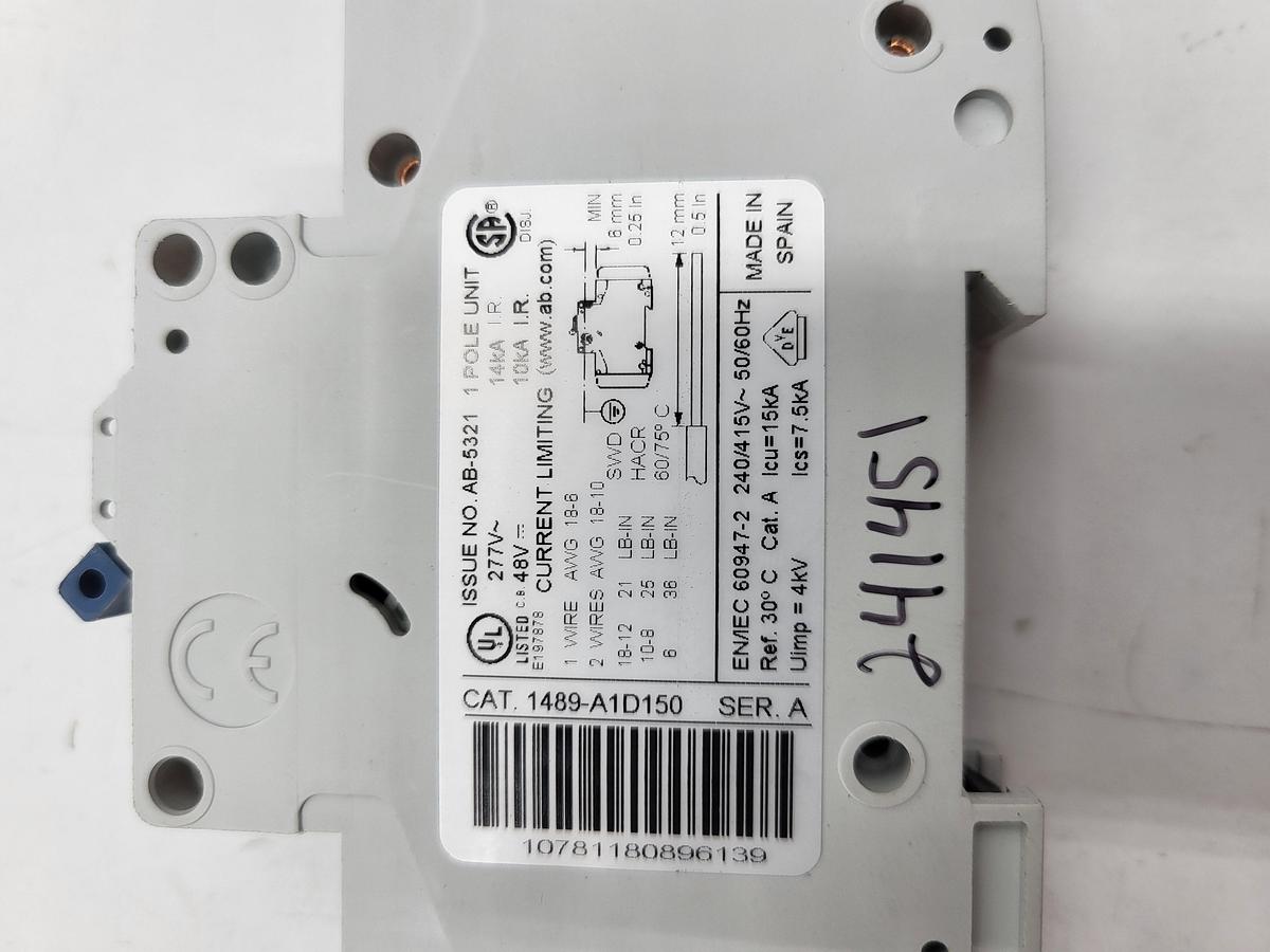 Used Allen Bradley Circuit breaker 1489-A1C040 / AB-5321