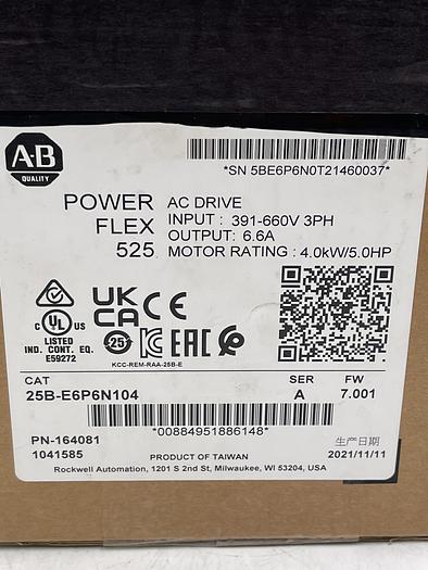 ALLEN-BRADLEY 25B-E6P6N104 Ser A