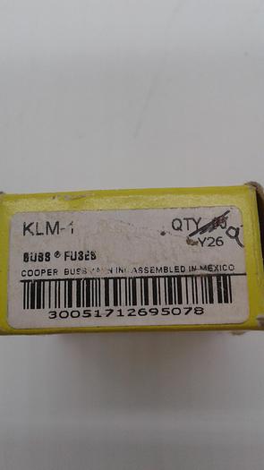 Used Cooper Bussmann KLM-1 Buss Fuses V26