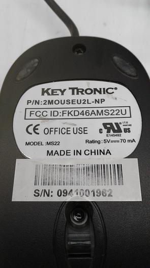 Used Key Tronic Mouse 2MOUSEU2L-NP FKD46AMS22V