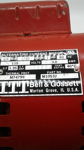 Used ITT Bell & Gosset Alternating Current Motor M10532 H50