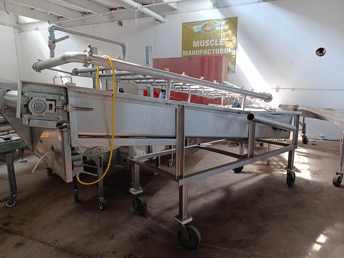 Used Stainless Steel cooling conveyor , wire belting  11 ' long 36" wide 