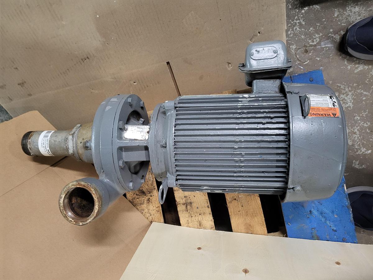 Used US Electrical Motor 7.5 HP Model 5720A frame 184JM 3465 RPM & Deming Pump 4359200094