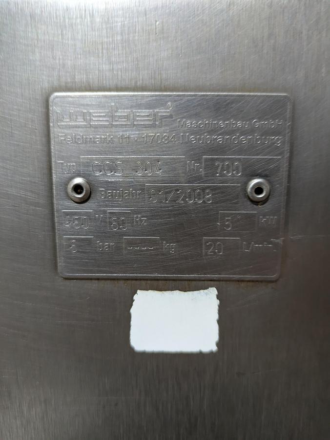 Used Weber CCS 304 meat and cheese slicer