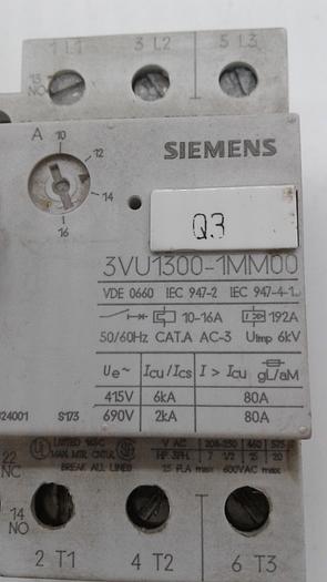 Used Siemens 3VU1300-1MM00 On/Off Switch