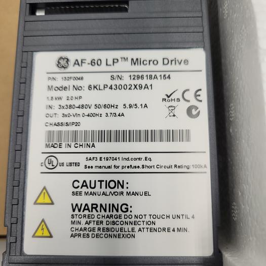 GE AF-60 LP MICRO DRIVE 6KLP43002X9A1 in cushioned box
