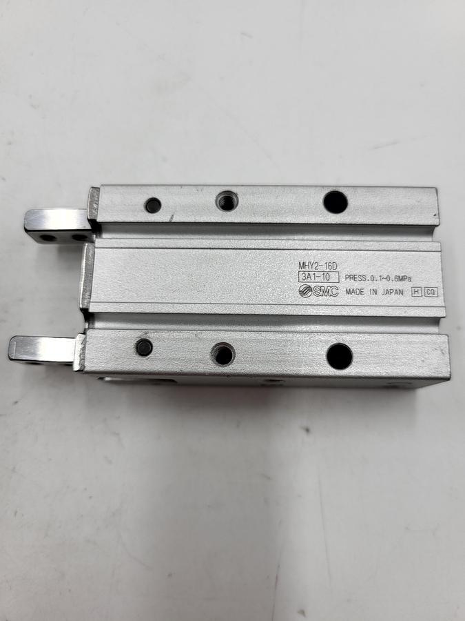 Used SMC MHY2-160 Angular Air Gripper: 15 psi to 87 psi, 87 psi Max Op Pressure, 15 psi Min Op Pressure