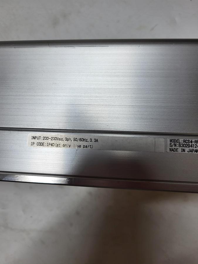 Used IAI corp RCS4-RRABC-WA-400-10-200-T4-X10-B actuator & mounting plate