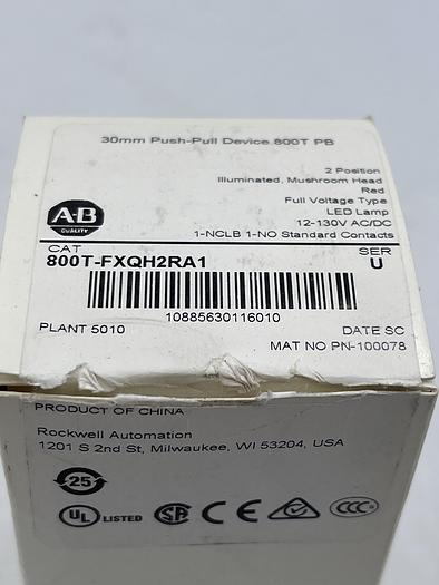 Allen-Bradley 800T-FXQH2RA1 SER U