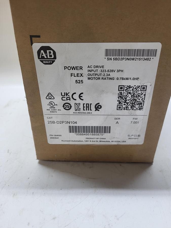 Allen-Bradley Powerflex 525 25B-D2P3N104 Ser.A New Unopened Box!