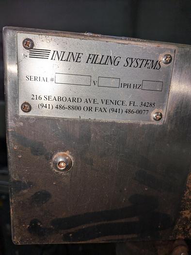 Used Inline filling systems, conveyor, star/timing wheel, lid sealer