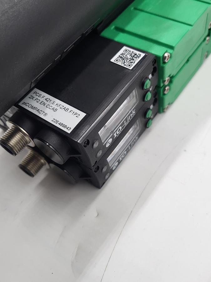 Used Piab piCOMPACT23 SMART IO-link / TWO of: pcs.f.421.s.kfzab.f1p2 / separate power domains & silencer 3216002