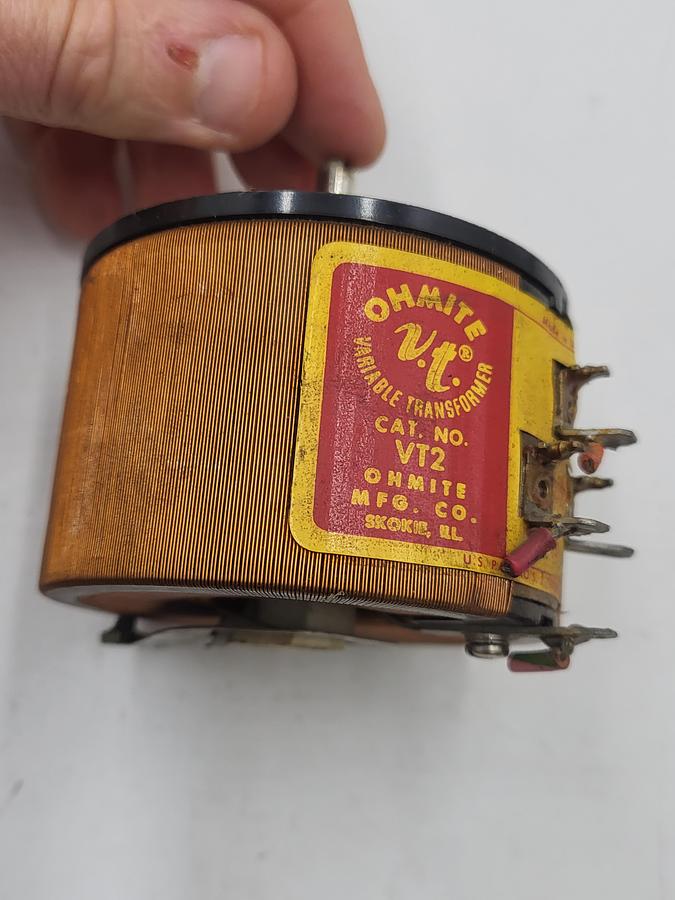 Used Ohmite VT2N Variable Transformer 120V input, 0 - 120V Output 1.8 Amp