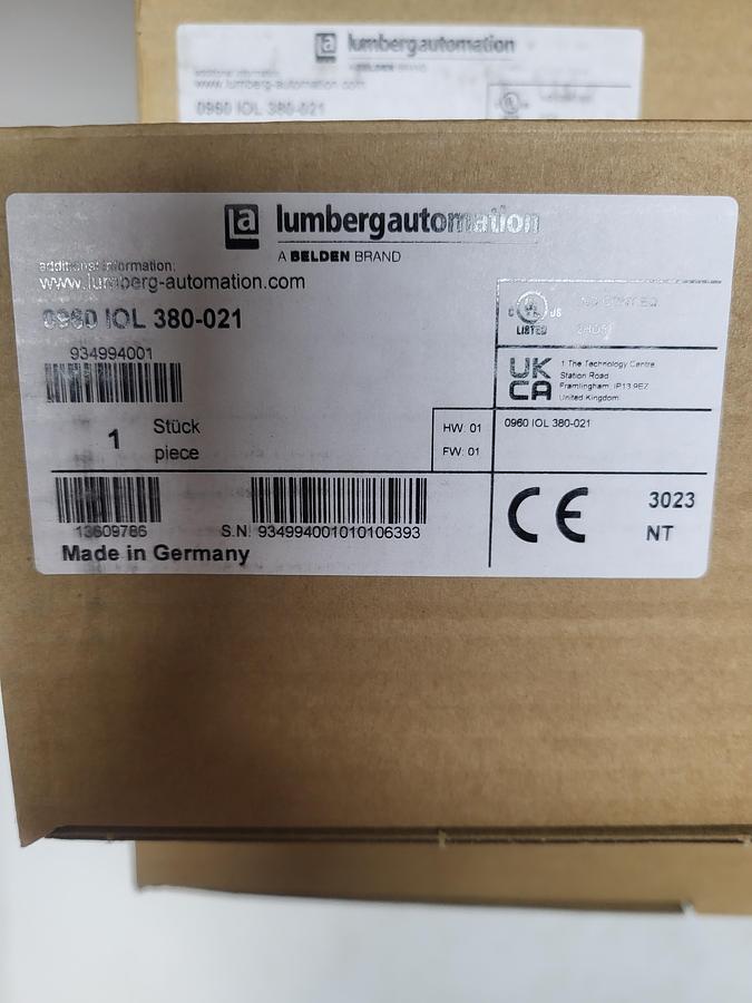 Lumbergautomation 0960 IOL 380-021 New! In Box!
