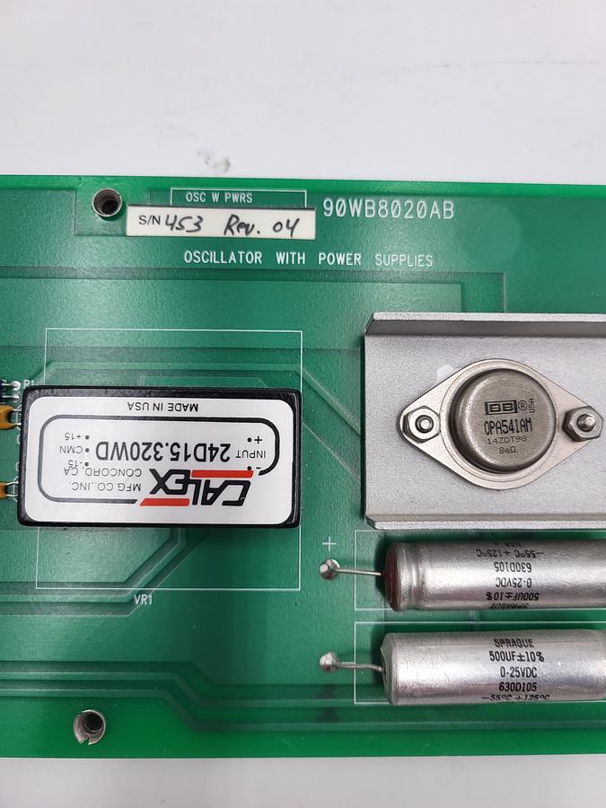 Used Triangle 90W8020AB board oscillator w/ power supplies CALEX Mfg 24D15.320WD