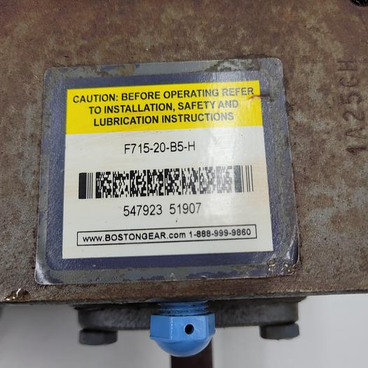 Used Marathon 1/2 HP motor 1725 RPM 56C Frame 208-230/460 & Boston gearbox F715-20-B5-H / 547923 51907