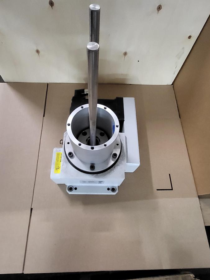 Used Weiss NC150T programmable rotary indexing table & Allen Bradley MPL-B310P-MJ74AA PN11299 servo motor & mounting