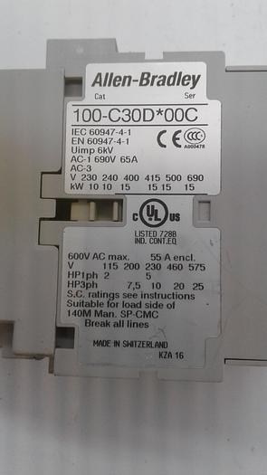 Used Allen-Bradley Contactor 100-C30D*00C C30