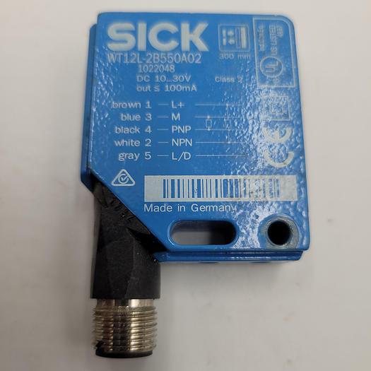 Used SICK WT12L-2B550A02 Photoelectric Proximity Sensor 1022048