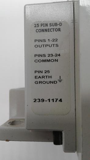 Used Numatics 25 Pin Sub-D Connector 122BA400M000061 122BB600M000061