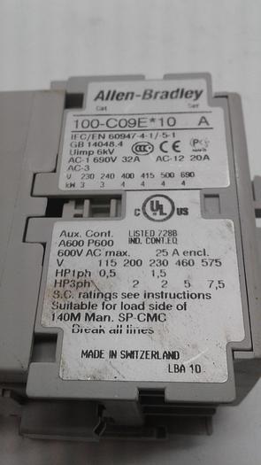 Used Allen-Bradley 100-C09E*10 A