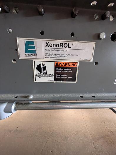 Used roller conveyor, variable speed drive.