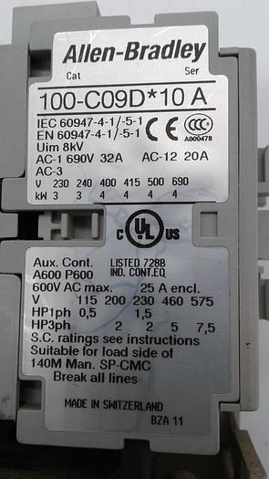 Used Allen-Bradley 100-C090*10A & 193-EECB