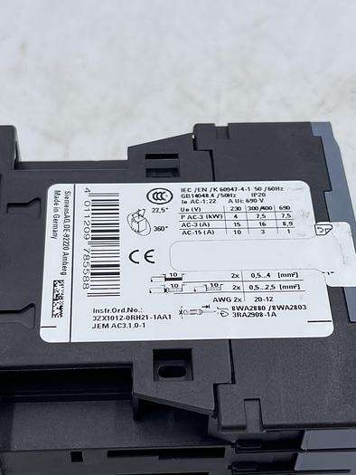 Used Siemens 3RT2018-2BB41